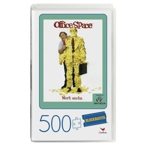 Office Space Movie 500-Piece Jigsaw Puzzle in Plastic Retro Blockbuster VHS Case